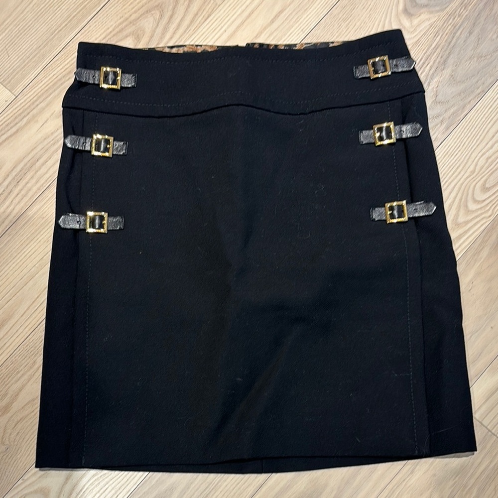 Vintage Dolce & Gabbana Stylish Black Skirt with Buckle Accents